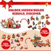 JOYFY 2025 Christmas Advent Calendar Building Blocks 24 Days Christmas Theme Countdown Toy Set for Boys Girls Xmas Party Favor