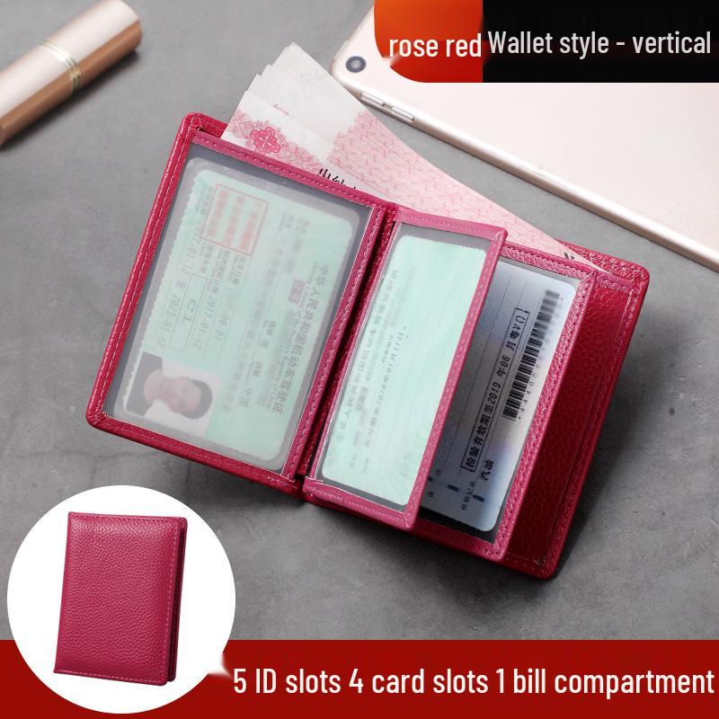 Portofel autentic din piele: Portofel pentru Permis de Conducere, Card Bancar și Card de Autobuz