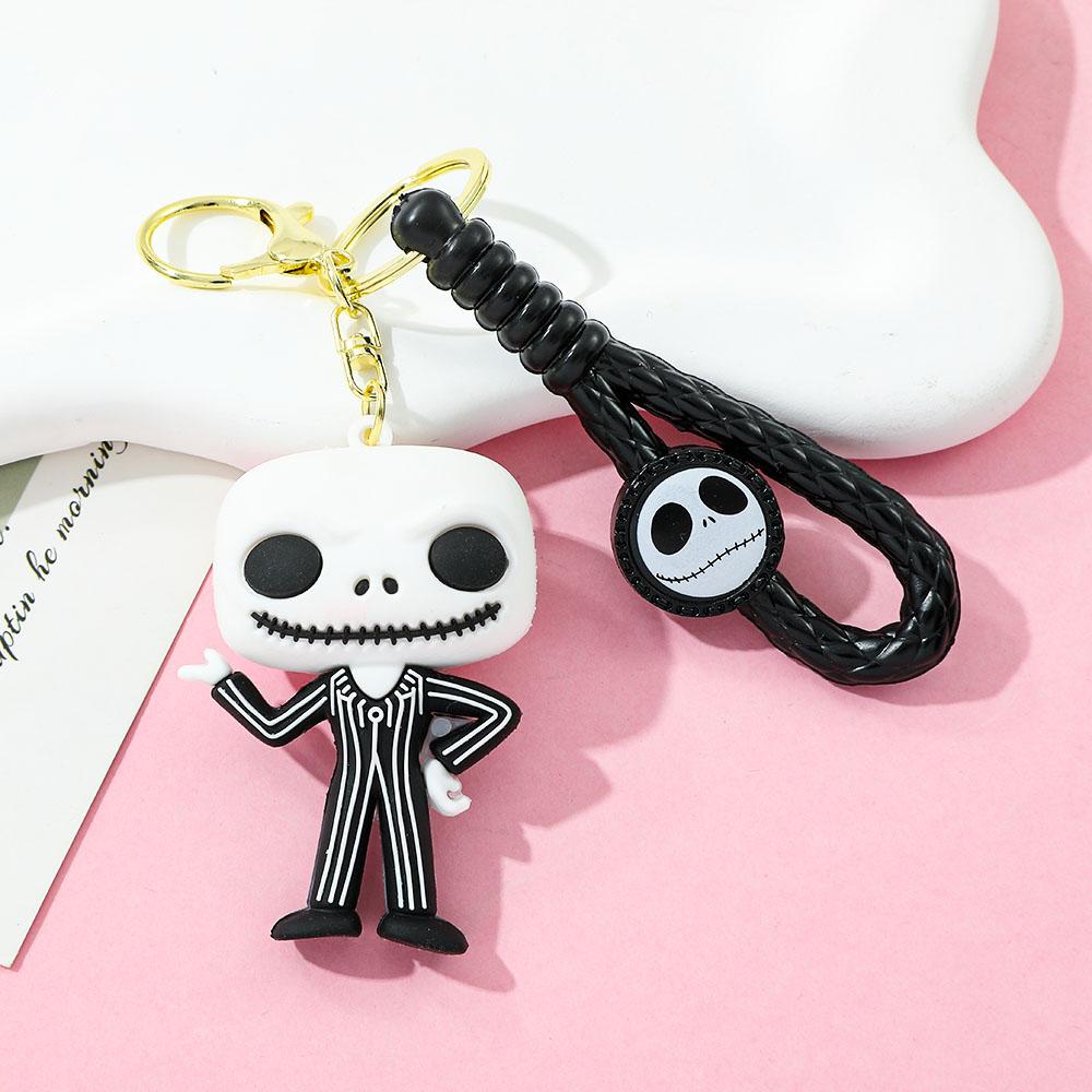 The Nightmare Before Christmas Schlüsselanhänger Sally Jack Schädel Halloween Horrorfilm Schmuck Rucksack Zubehör Schlüsselhalter Geschenke