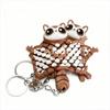 3D-gedruckter niedlicher fliegendes Eichhörnchen Anhänger Schlüsselanhänger Dekoration Taschenanhänger Hängende Accessoires Spielzeug Geschenk