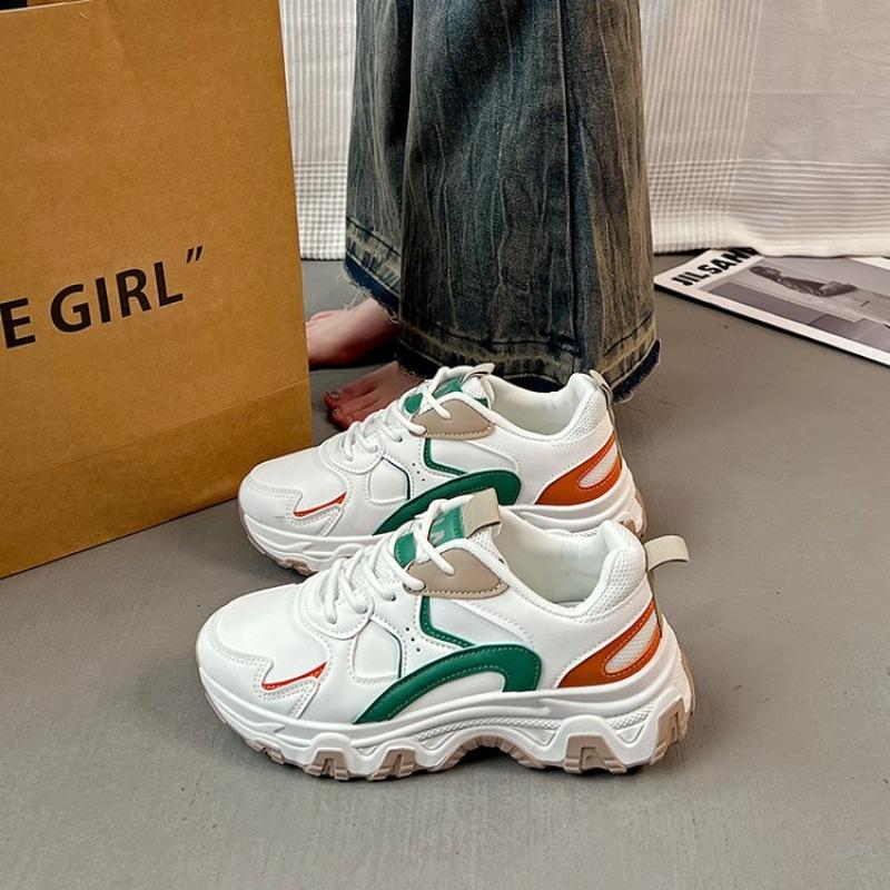 Fashion 2025 Sneakers Women Platform Flat Shoes Woman Shoes Green Casual Trainers Ladies Chunky Sneakers Women Shoes