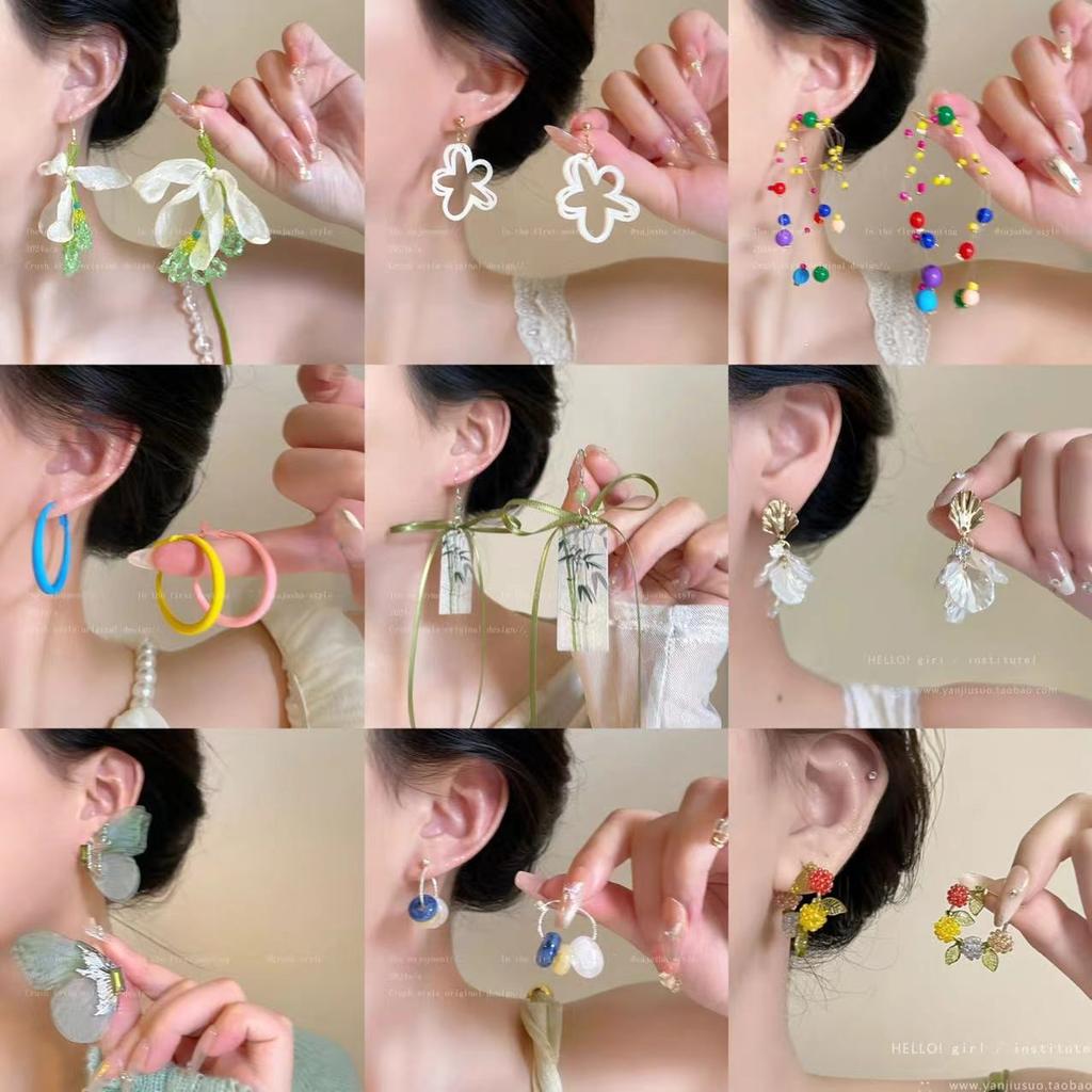Color Dopamine Earrings, Sweet Super Fairy Temperament, Simple Personality and High Value Niche Earrings