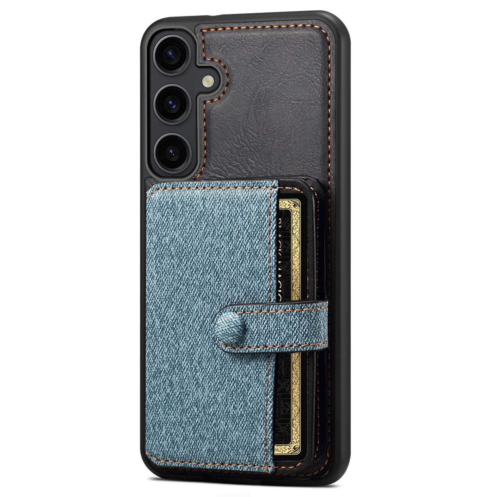 

Чехол ESEBLE для Samsung Galaxy S24, покрытие из ПУ-кожи, PC+TPU, чехол для телефона, слоты для карт, подставка D