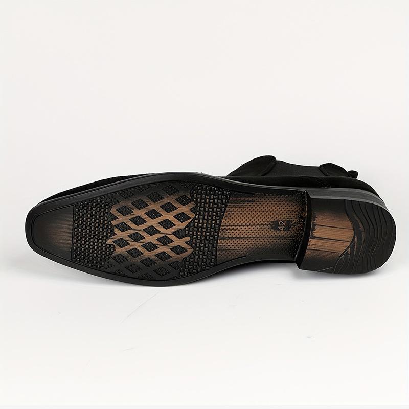 Men's Chelsea Boots Small Square Head Men's Shoes Versatile Fashion Men's Short Boots