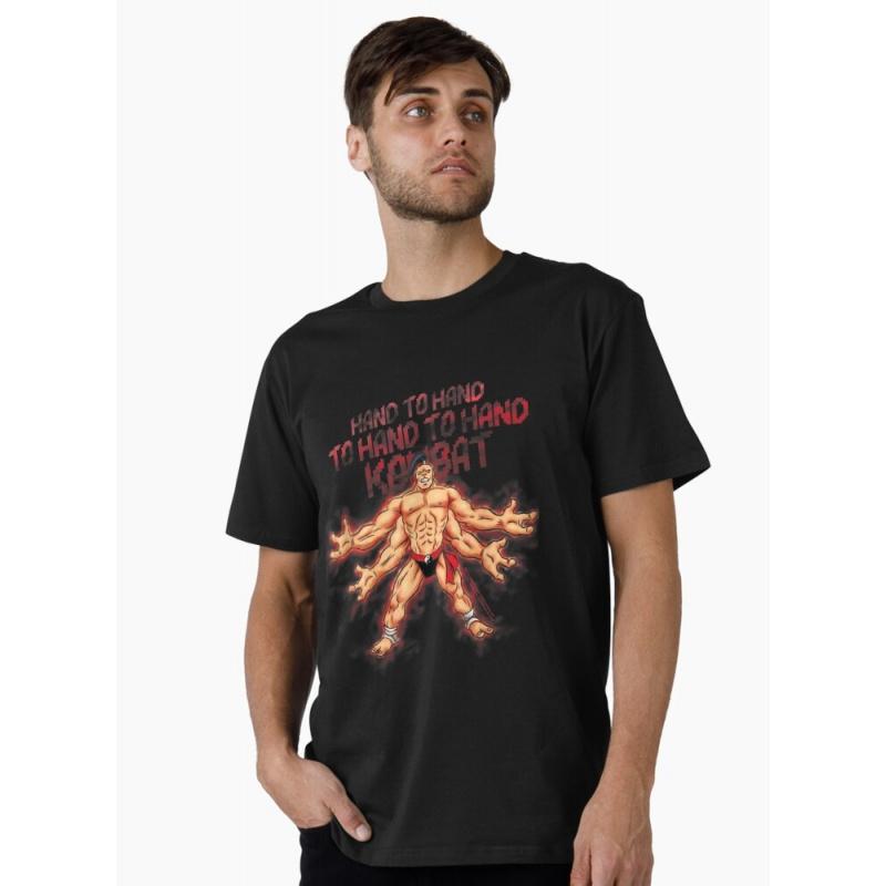 

Vintage 90 s Mortal Kombat Klassic Hand Gift tshirt for gamer 100% cotton Men s Short Sleeve Graphic T-Shirt All size tops - ... S разноцветный