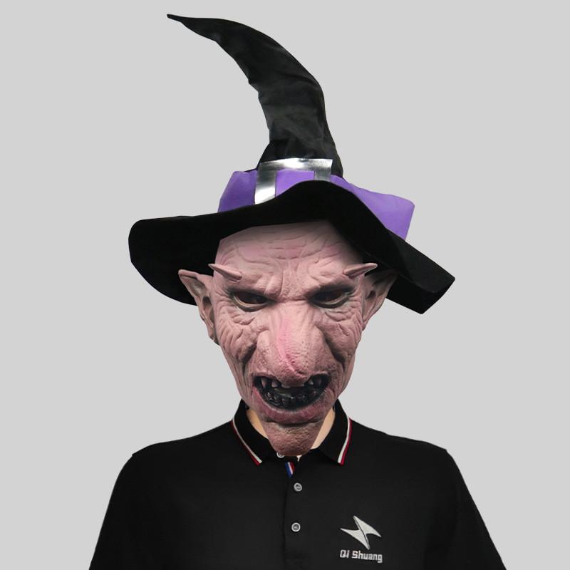 Authentic Latex Goblin Mask With Hat For Halloween And Various Celebrations Holiday