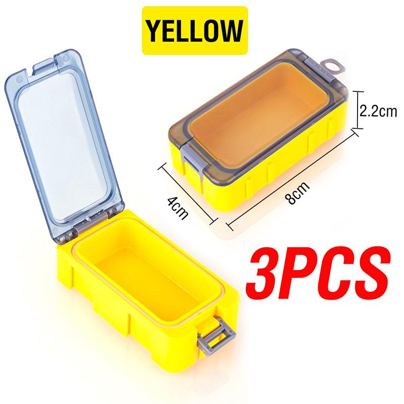 3Pcs Fishing Glow-In-The-Dark Toolbox Mini Splice Storage Box Plastic Accessories Storage Box Hard Bait Container Carp