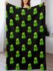 Cute Creeper Parody Face Sticker Throw Blanket Blankets Sofas Of Decoration Soft Beds Nap Flannel Blankets