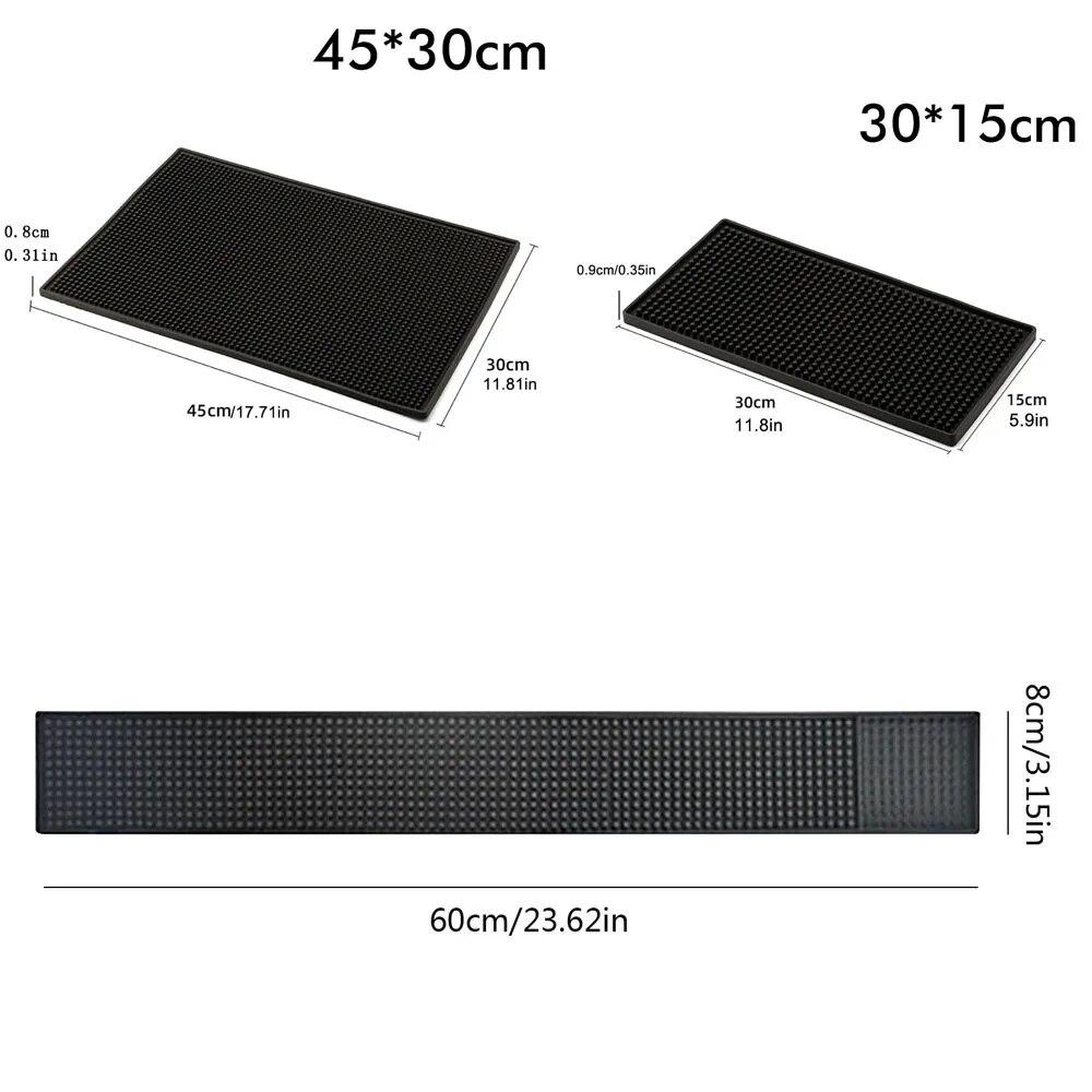 Rubber Bar Mat Anti-slip PVC Cafe Bar Mats Home Cup Mat Waterproof Heat Resistant Durable Kitchen Drain Mat Dish Drying Mats 5