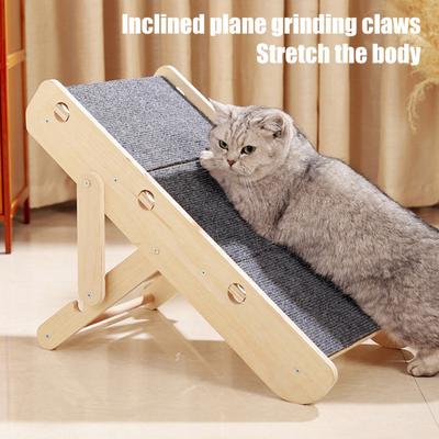 Yousheng Wooden Pet Stairs Ramp Cats Convertible Slope Scratching Board Foldable Non-Slip 3 Steps Portable Pet Ladder for Senior Dogs Cats Injured