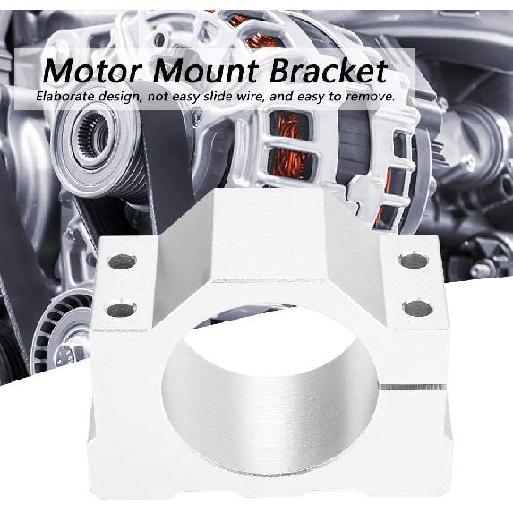 Aluminum CNC Spindle Motor Mount Bracket Clamp with Screws 52mm Diameter, Silver Spindle Mount Bracket