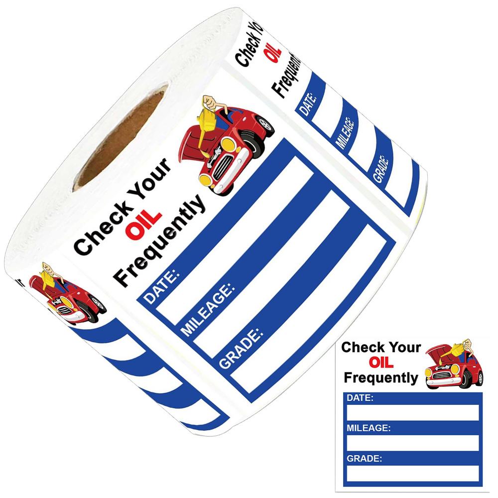 Oil Change Stickers 150 Sheets Car Windshield Remind Oil Change Decals Easy-Peel Window Decoration Windscreen Decals For Racing