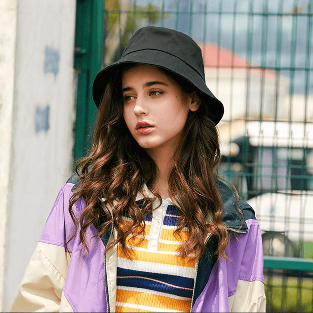 Foldable Spring Summer Big Visors Wide Brim Anti-UV Beach Cap Sun Hat Fisherman Cap Bucket Hat