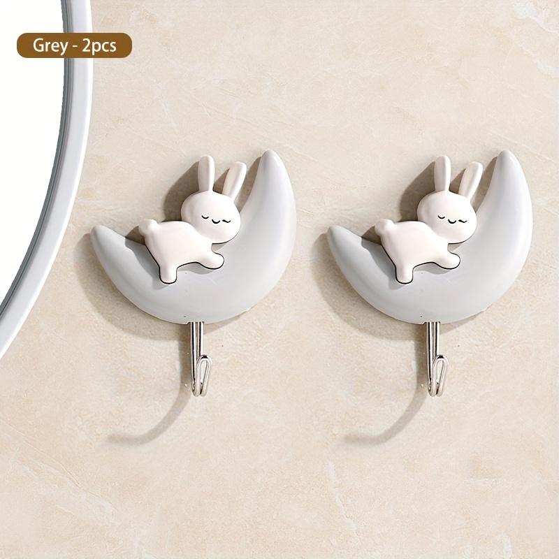 Adorable Cute Rabbit Creative New Hook, Bohemian Dopamine Color Clothes Hook, Clothes and Hat Hook, Bedroom Porch Bathroom Decoration