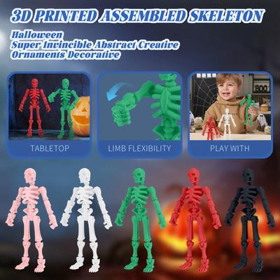3D Printed Assembled Skeleton Halloween Super Invincible Abstract Creative Ornaments Decorative For Adult And Kids