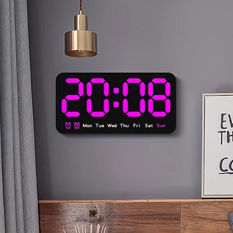 Simple Large Screen Clock Hanging Standing Dual Purpose Clock Wall Clock Multifunction Alarm Clock Temperature Clock