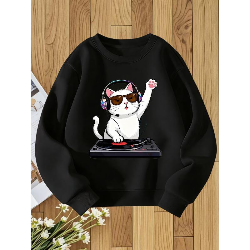 European sizes Kids Round Neck Sweatshirt with Fashionable Print, a Versatile Top 110
