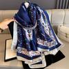 Women 180*90cm Fashion Beautiful Soft Silk Scarves Female Lady Shawl Hijab Wrap Foulard Bandanna Muffler Beach Pareo