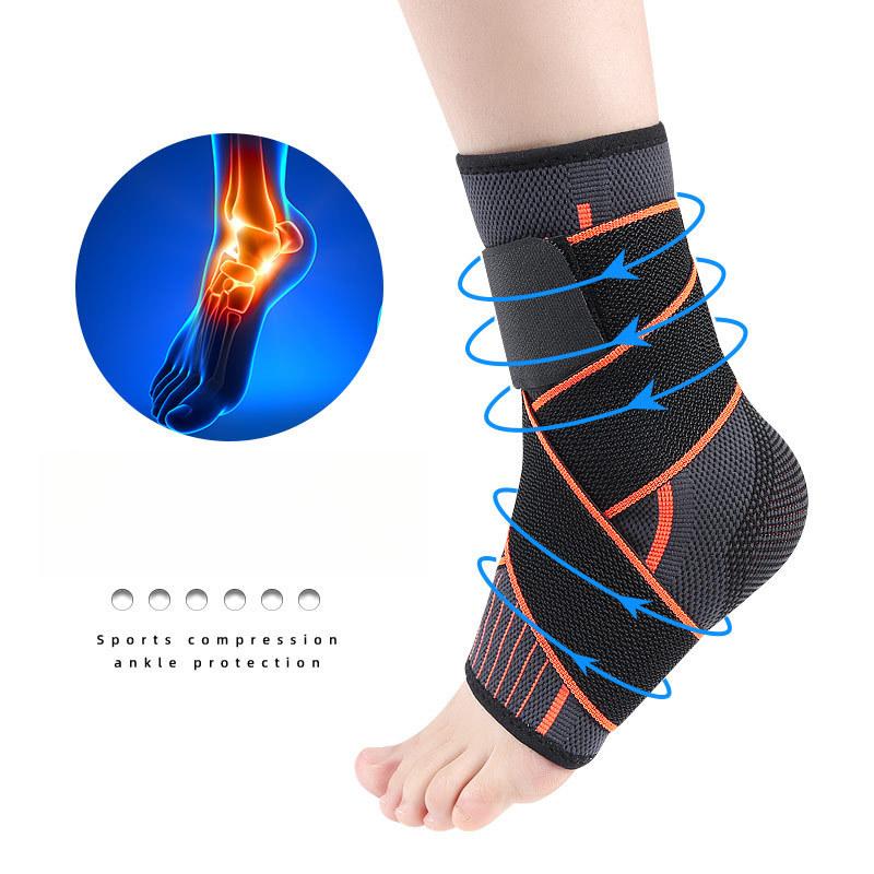 Fitness Sports Nylon Pressurized Strap Basketball Badminton Ankle Protector Elastic Breathable Fixed Protector Ankle Protector