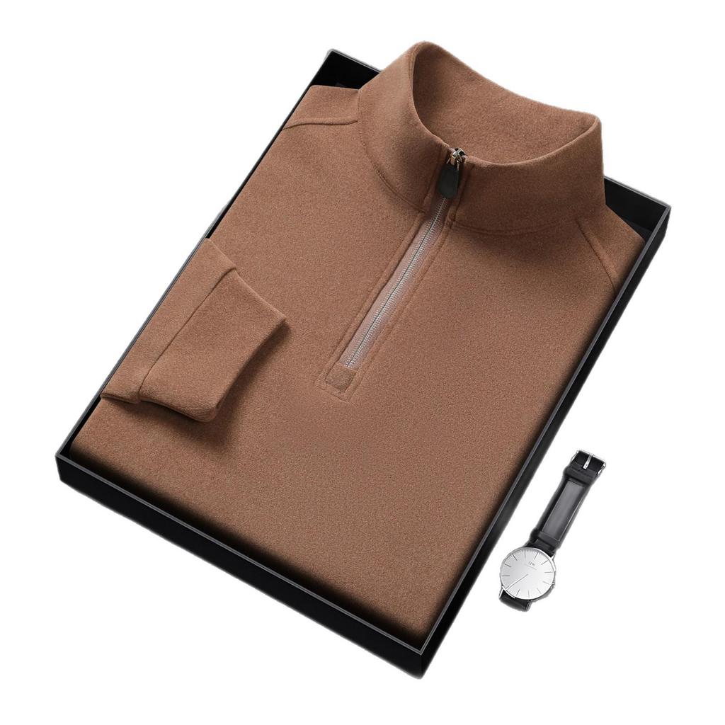 Men’s Thickened Half-Zip Stand-Up Collar Hoodie - Autumn/Winter Sport Casual Top