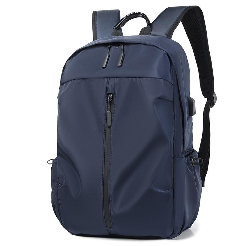 Men's Oxford Cloth Business Backpack with Logo - Laptop and Travel School Bag