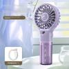 Portable Handheld Fan with Cooling Mist Spray - USB Rechargeable, Ultra-Compact Water Humidifier - Ideal For Personal Outdoor