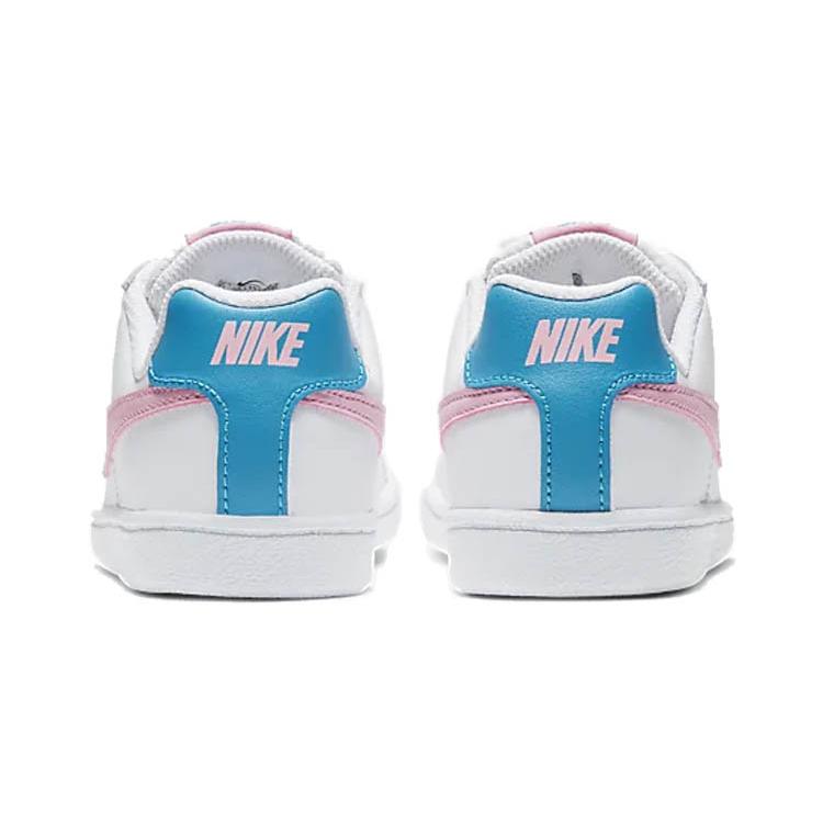 New Nike Court Royale Collection Low Top Skateboard Shoes White Blue Pink Children Aged 3 7 Years Old 833536-110