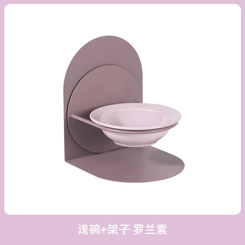 

Detachable pet cat and dog bowl protects cervical vertebrae against upset height adjustable pet ceramic bowl фіолетовий