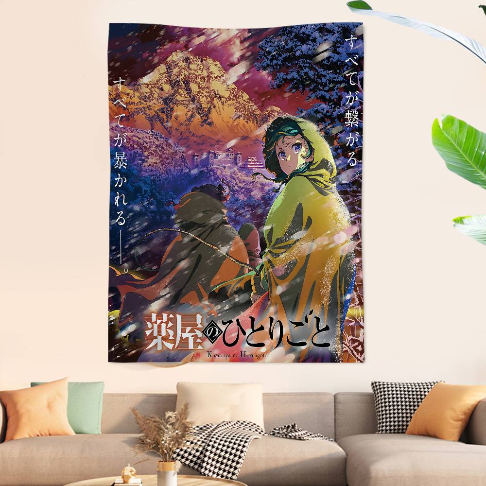 Maomao Anime The Apothecary Diaries Arazzo Colorato da Appendere alla Parete Appendi Tarot Tappeti da Parete Hippie Decorazioni Murali per Dormitorio