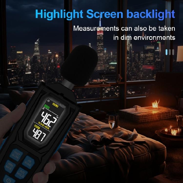 30-130dB Decibel Meter Handheld Noise Meter for Indoor Outdoor Use Digital Sound Level Meter with Data Hold SPL Tester