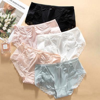 Intimo sexy estivo da donna in pizzo, realizzato in cotone con cavallo traspirante, vita senza cuciture, fianchi rialzati, slip a triangolo
