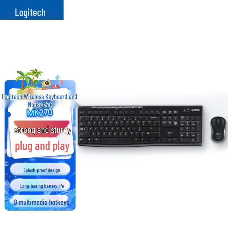 

Logitech MK270 Wireless Keyboard and Mouse Combo