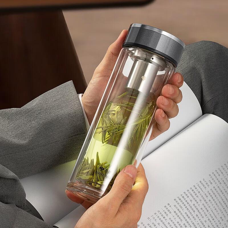 WANXIANG Double-Layer Glass Tea Infuser Bottle