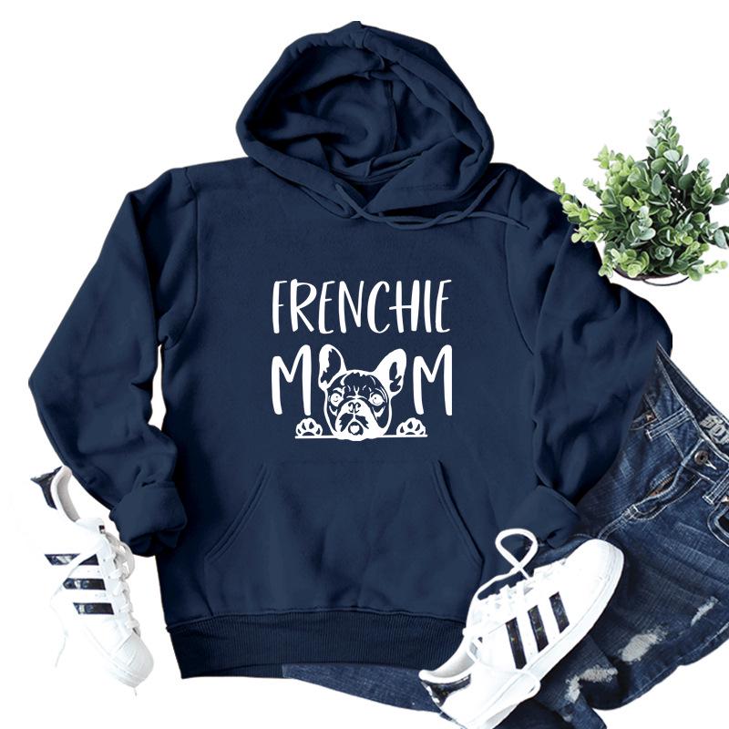 Frenchie Mom Autumn/Winter Casual Hoodie - Long Sleeve Sweatshirt