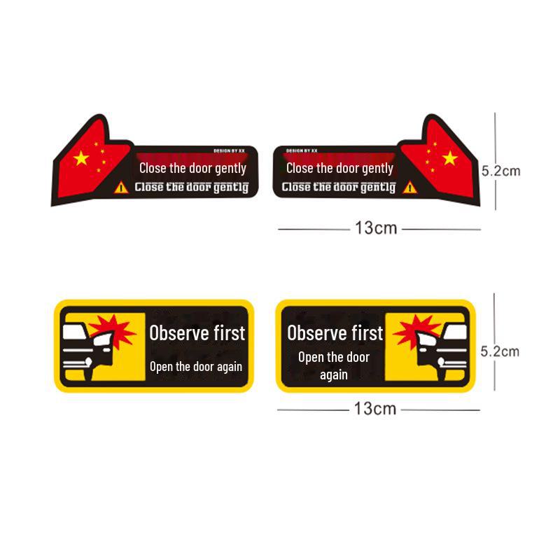 

Нагадування про обережне відкриття/закриття дверей: Попереджувальний знак таксі Наклейка на автомобіль