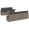 VidaXL Ensemble de Canapé de Jardin 8 Pièces avec Coussins Gris Poly Rattan 3357502