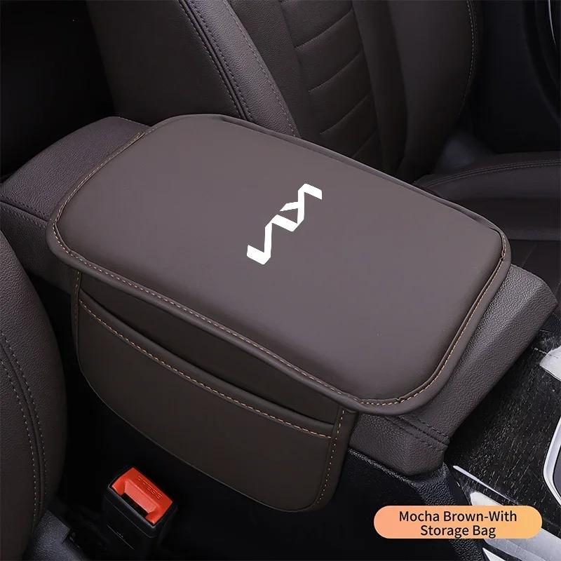 PU Car Armrest Mat Auto Center Console Arm Cushion Cover for Kia Ceed Sportage Picanto Cerato Seltos Soul Rio 3 4 5 2021 2020 GT