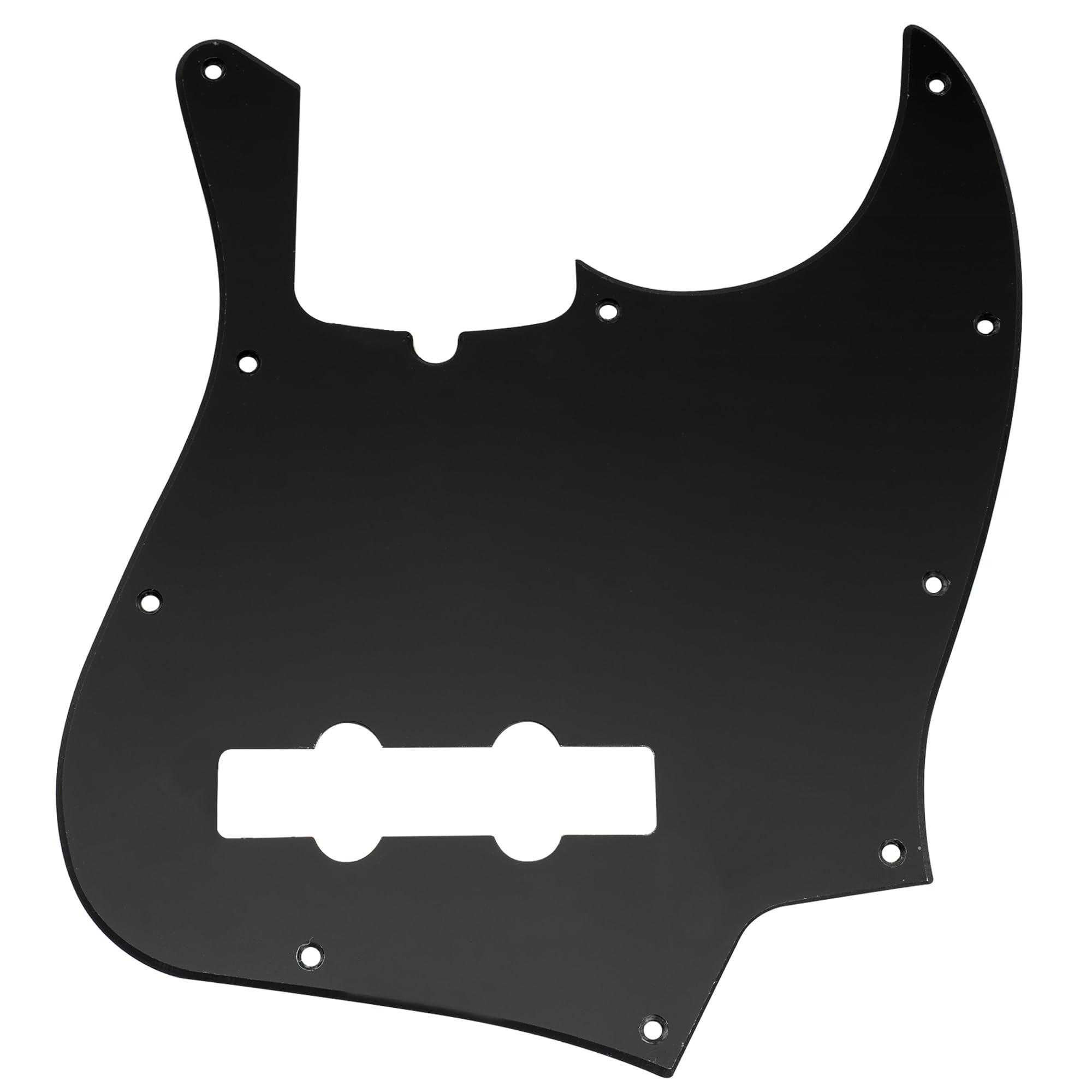 

Musiclily Pro Jazz Bass Pickguard for American Jazz 1 Piece 10-Hole 4-String Bass, Black,