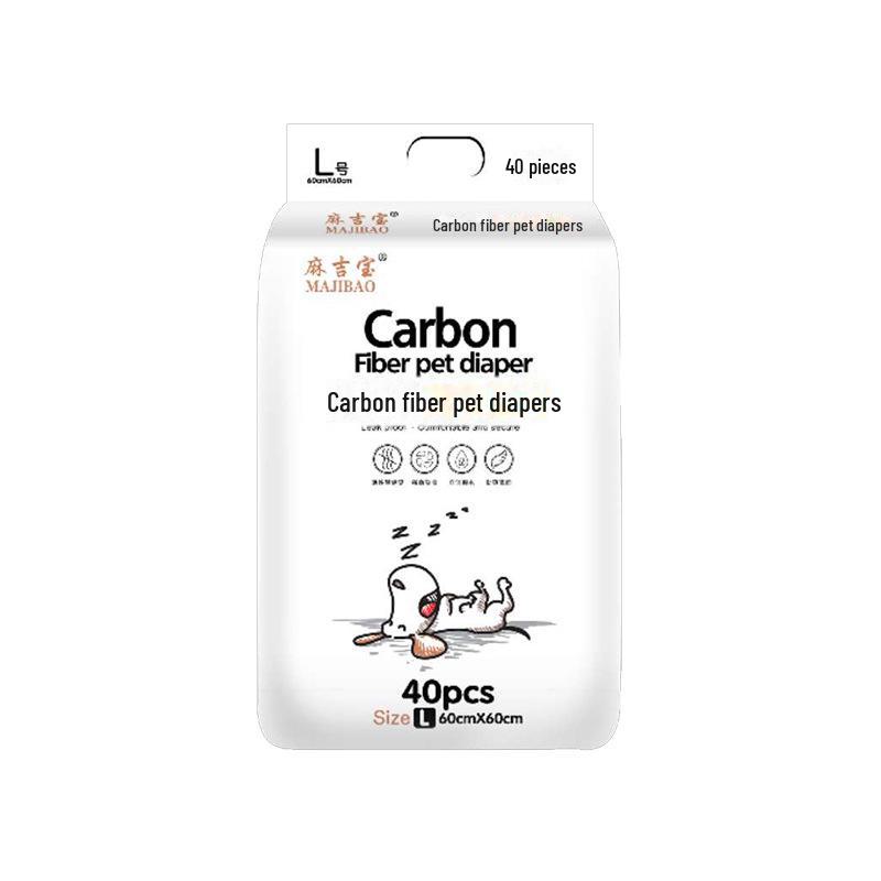 100 Bamboo Charcoal Absorbent Pet Diaper Pads - Thickened for Dogs, Cats, & Teddy Breeds