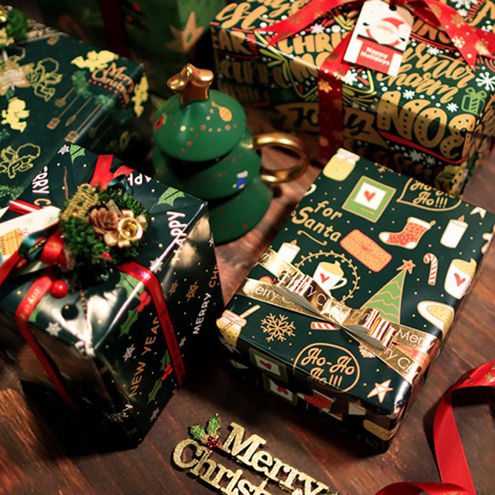 Dekoratives Packpapier Gemustertes Weihnachtspapier Festliches Geschenkpapier Bunt Für Feiern Weihnachtsfeiern