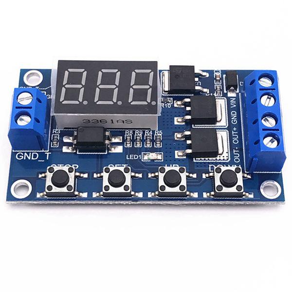 Single Blue PCB Trigger Cycle Timer with Dual MOS Control