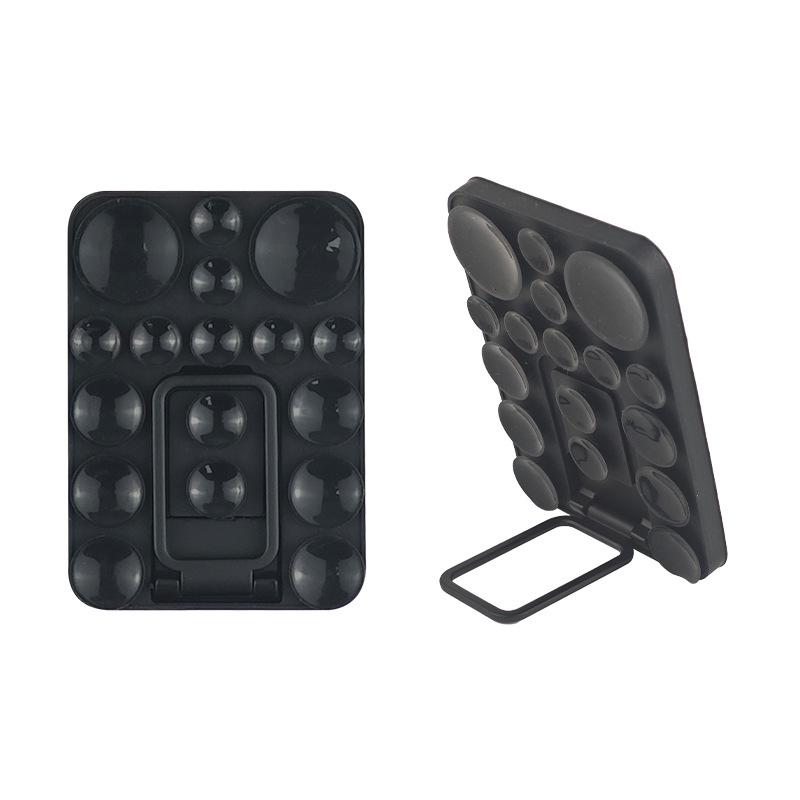 Universal Silicone Phone Holder: Suction Cup, Self-Adhesive, Folding Design