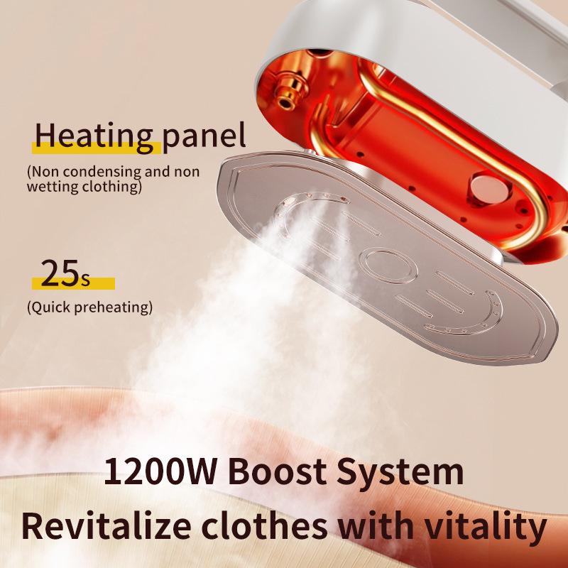 Rotating Handheld Steam Brush: Dual-Use Electric Garment Steamer and Iron