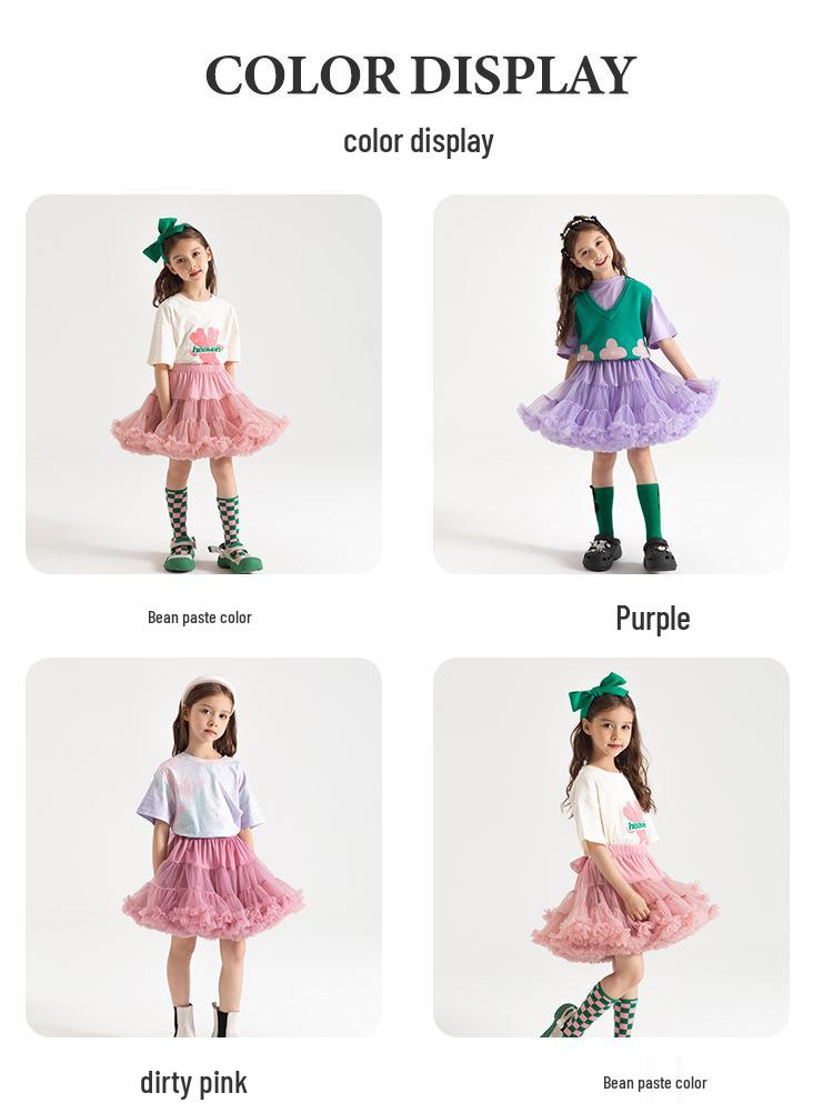 Children's Princess Mesh Tutu Dress - Soft, Puffy, Breathable Skirt for Girls