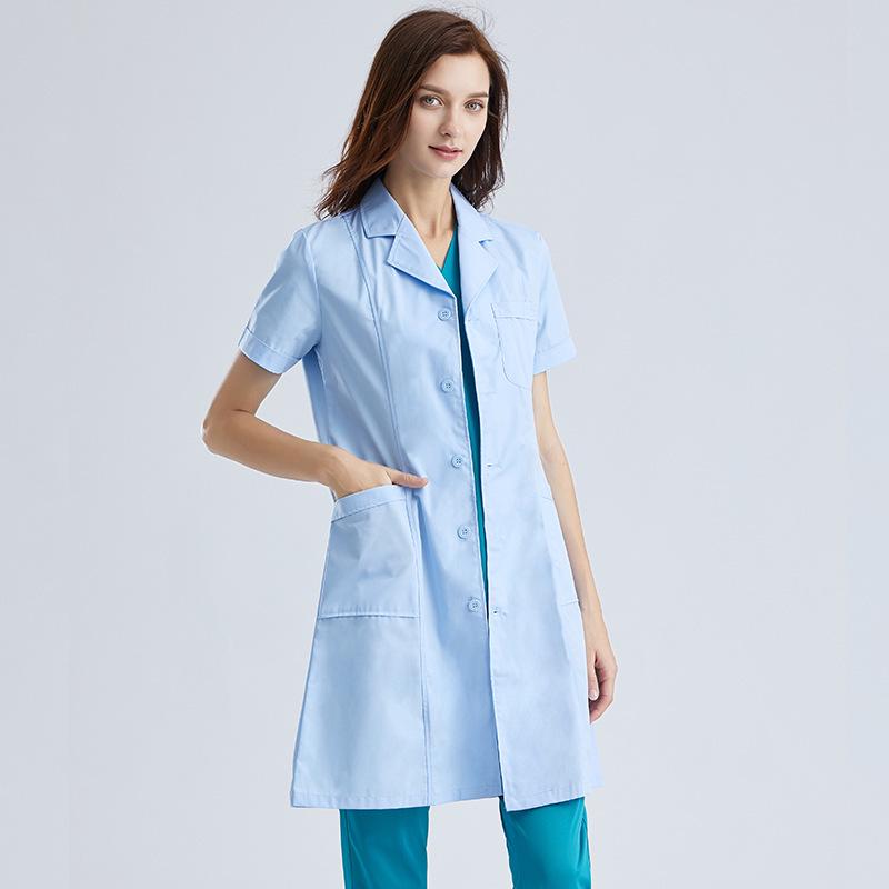 Doctor's Thick White Lab Coat for Hospital and Pharmacy - Spring/Autumn Wear