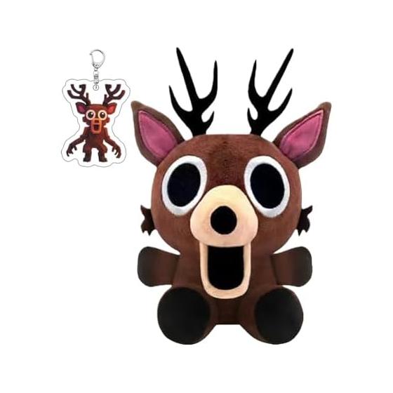 99 Nights In the Forest Plush Deer Keychain Fluffy Survive for 99 Days Goods Horror Game Doll Sewn Wrap Cute Soft Portable Children Birthday Present