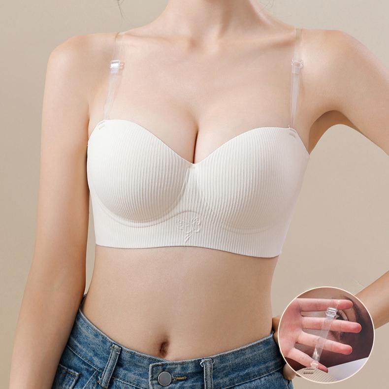 Half Cup Lingerie for Women Seamless Breathable Gathered Anti Sagging No Steel Ring Bra