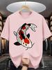 Oriental Style Unisex Short Sleeve Tshirt Colorful Koi Carp Illustration Asian Culture Pattern O Neck Tee Male Casual Fashion Tops