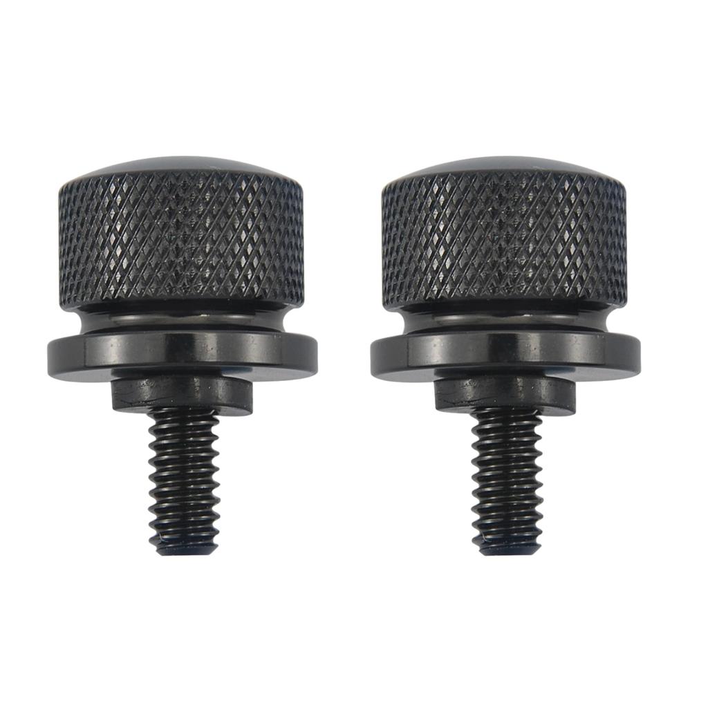 NASSIA Motorcycle Seat Screw Seat Bolts Alloy Rear Fender Seat Screw Motorcycle Accessories Set of 2 (Black)