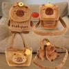 Cute Capybara Plush Backpack Lovelys Fluffy Soft Capibara Crossbody Bag Mobile Phone Bag Shoulder Bag Women's Bags Birthday Gift